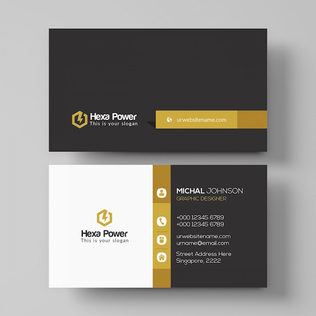 PSD elegant business card mockup