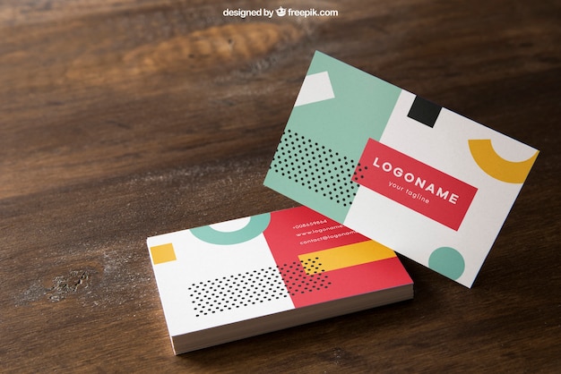 Elegant business card mockup