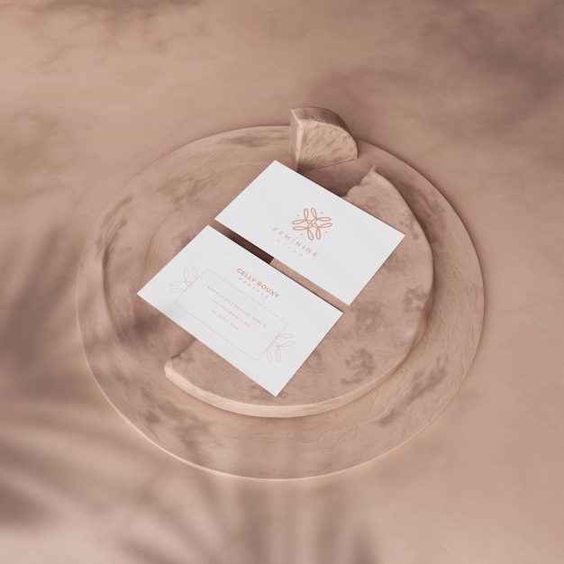 PSD elegant business card mockup