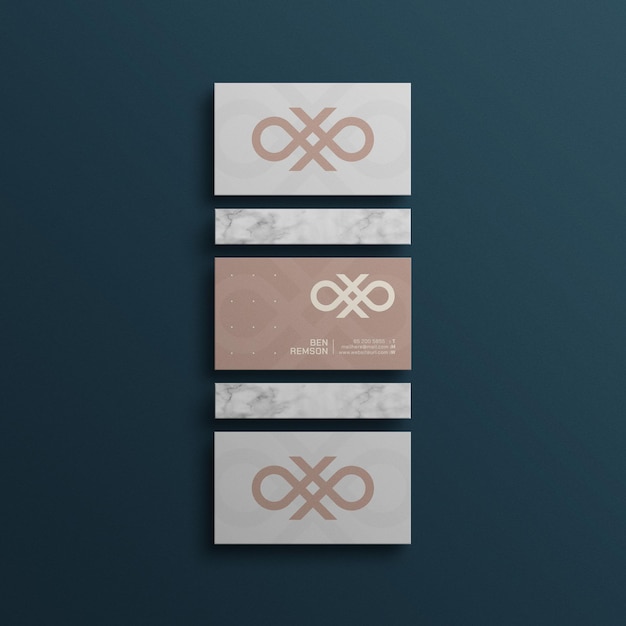 PSD エレガントな名刺のモックアップ