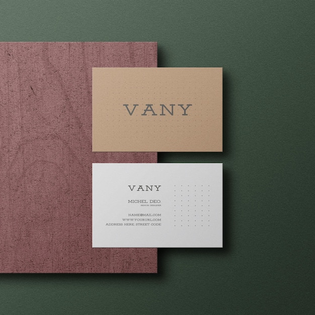 PSD elegant business card mockup