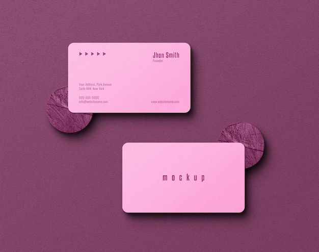 Elegant business card mockup