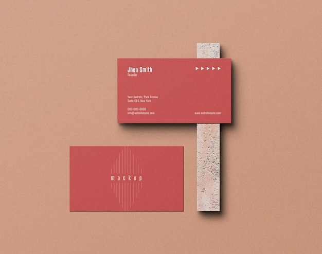 Elegant business card mockup