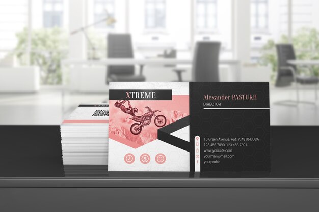 PSD elegante biglietto da visita mockup