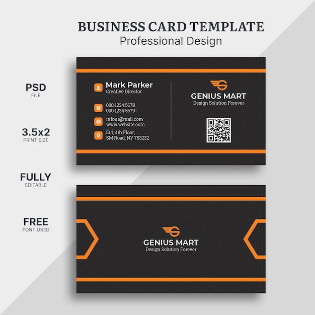 PSD elegant business card template