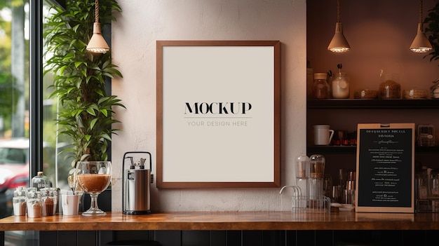 elegant cafe menu mockup design