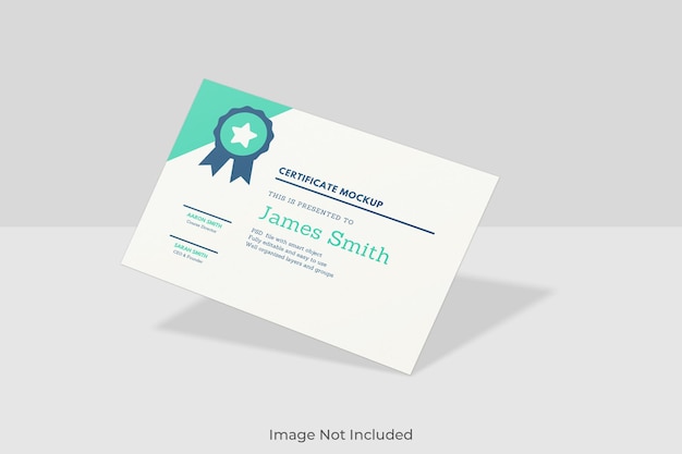 Elegant certificaat mockup-ontwerp