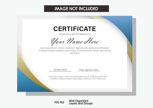 Elegant certificate template