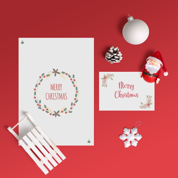 Elegante mockup cartolina di Natale