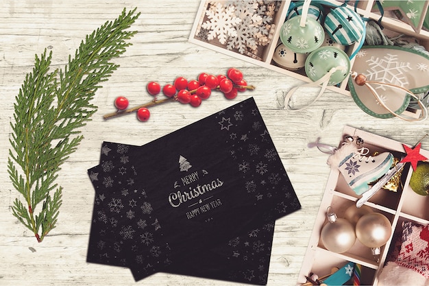 PSD elegant christmas cards