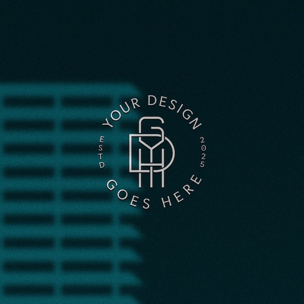 elegant circular logo with geometric monogram and date