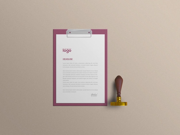 Elegant clipboard mockup