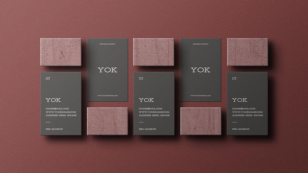 Elegant dark business card mockup