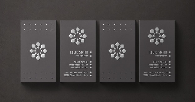 Elegant dark business card mockup