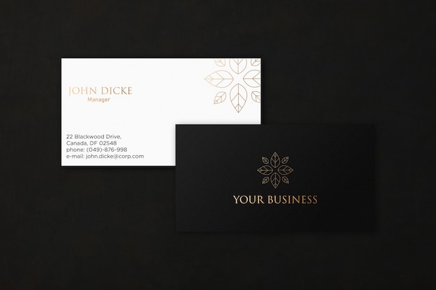 Elegant dark business card