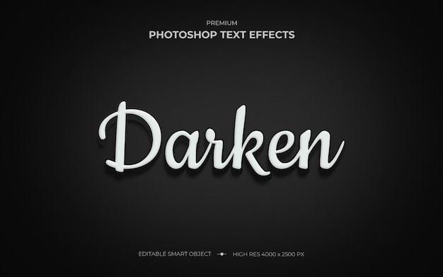 Elegant Dark Text Effect Mockup