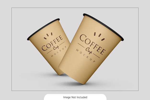 Elegant drink paper cup mockup