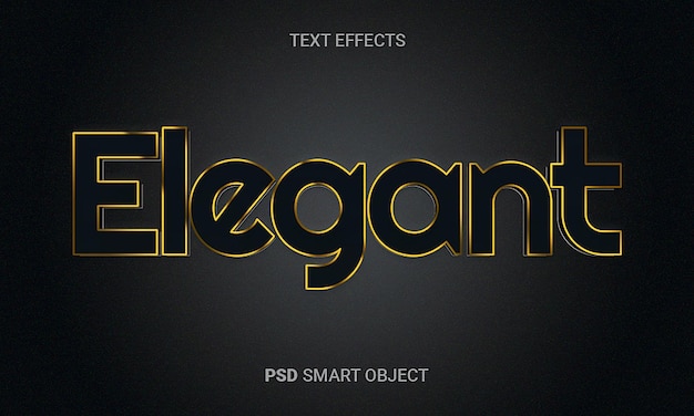 PSD elegant editable text effect psd