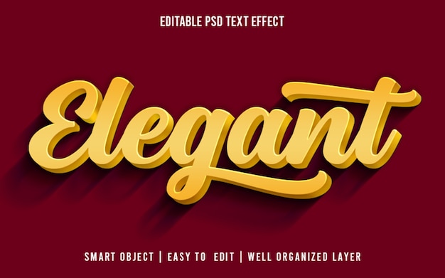 Elegant, editable text effect style psd