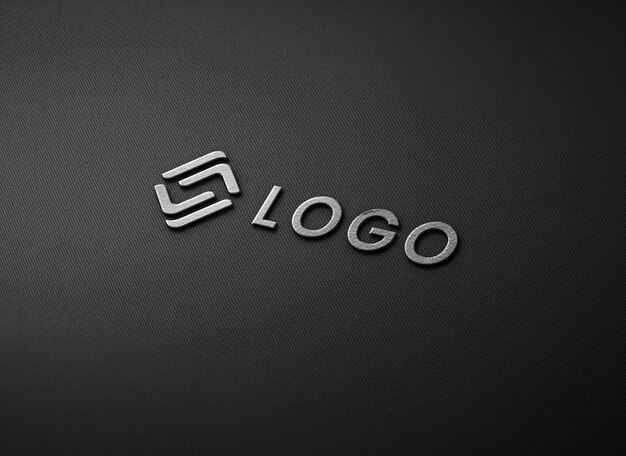 Elegante design mockup con logo in rilievo