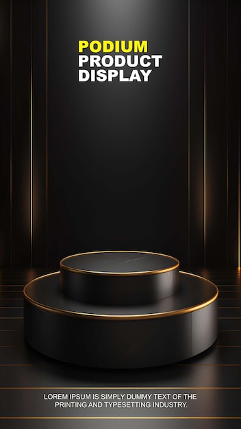 elegant en luxe podium voor de presentatie van producten op het podium