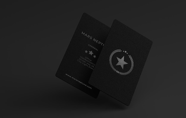 Elegant en luxe visitekaartjemodel op een grijze achtergrond, templatePSD.