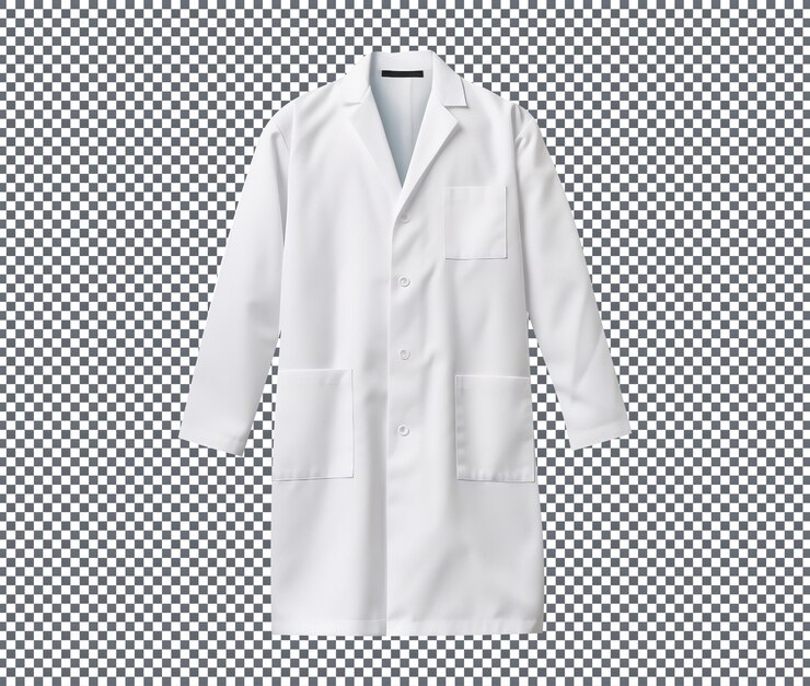 PSD elegant en magnificent lab coat geïsoleerd op transparante achtergrond