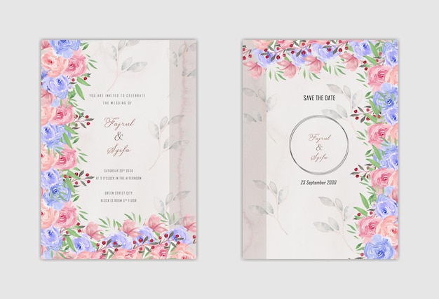 PSD elegant engagement wedding invitation template premium psd