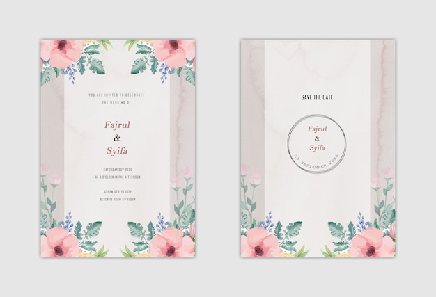 elegant engagement wedding invitation template premium psd