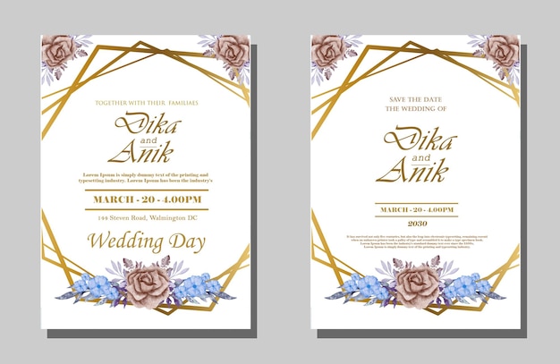 Elegant engagement wedding psd