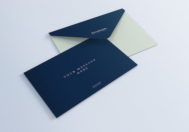 PSD elegant envelope mockup