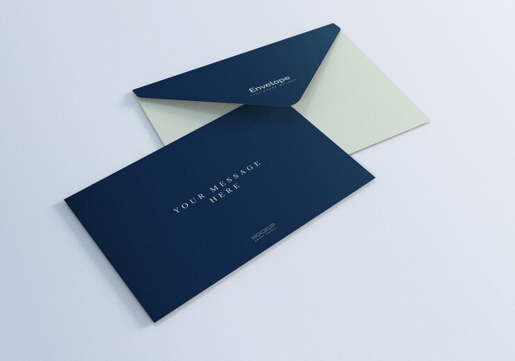 PSD elegant envelope mockup