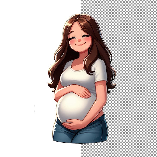 PSD elegant expectant graceful maternity sticker