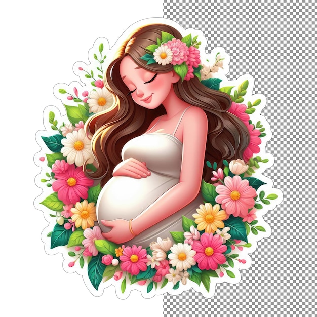 Elegant expectant graceful maternity sticker