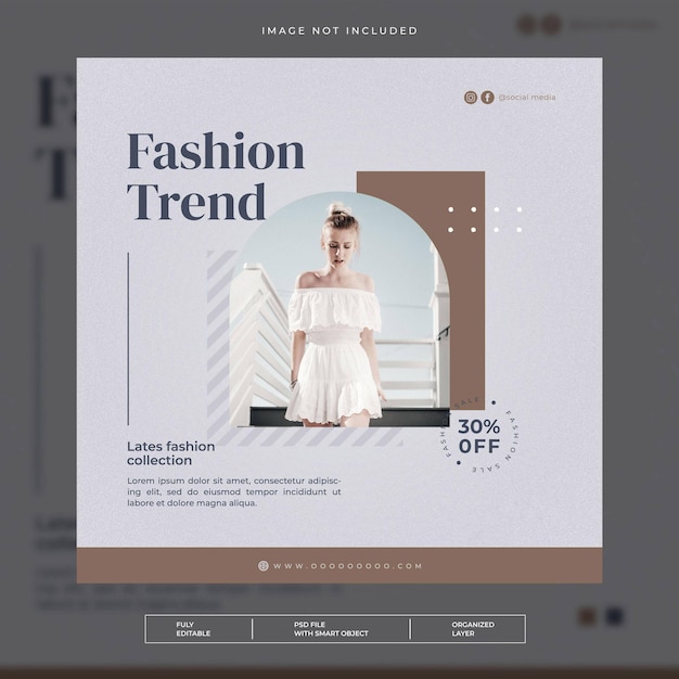 Elegant fashion instagram banner or social media post template