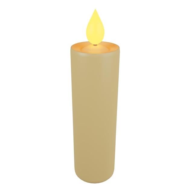 PSD elegant and festive candle casting a warm glow to illuminate your holiday moments