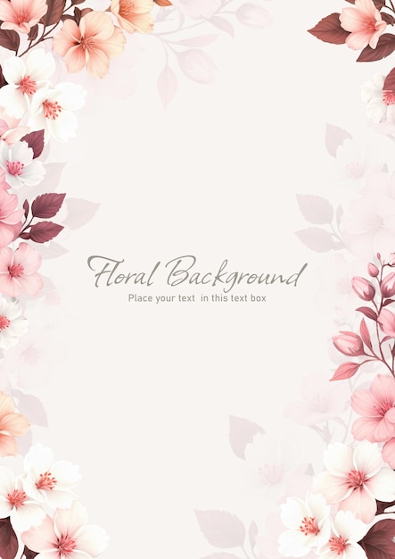 Elegant Floral Background with Pink and White Flowers