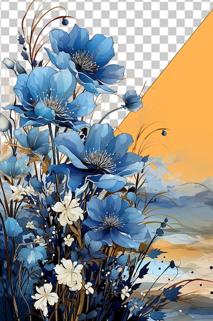 PSD elegant floral designs png