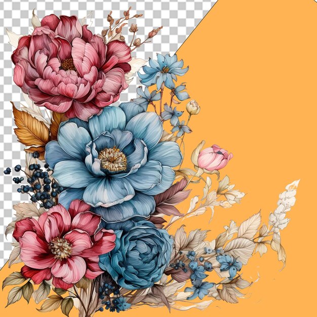 PSD elegant floral designs png