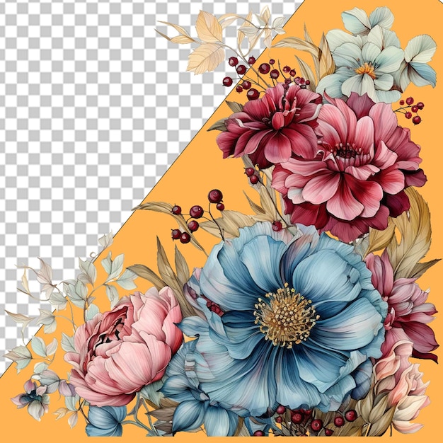 PSD elegant floral designs png