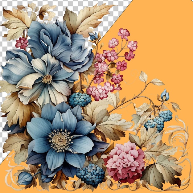 Elegant floral designs png