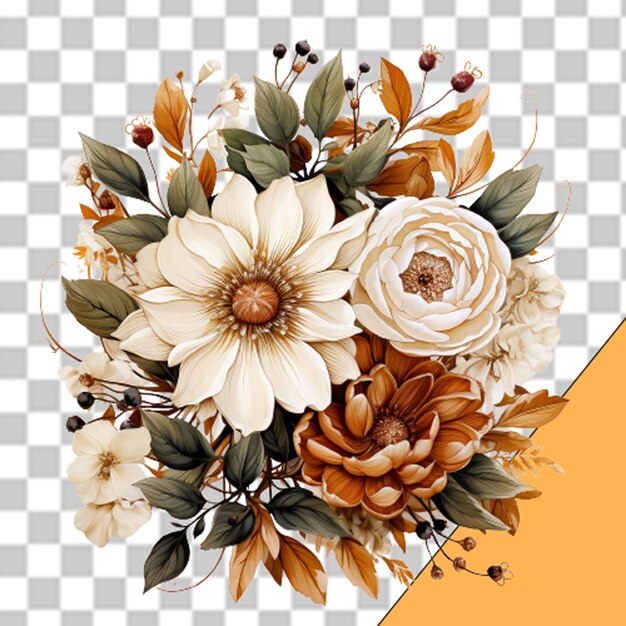 PSD elegant floral designs png