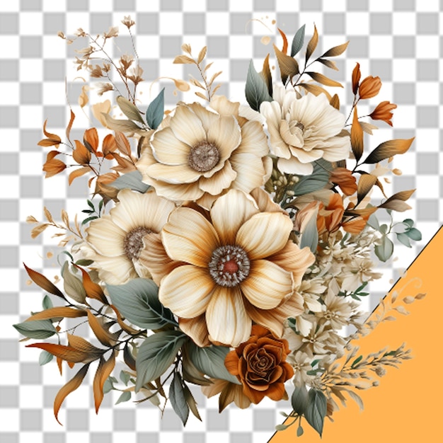 PSD elegant floral designs png