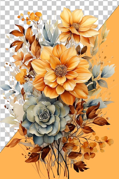 PSD elegant floral designs png