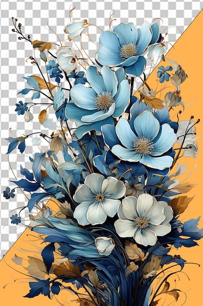 PSD elegant floral designs png