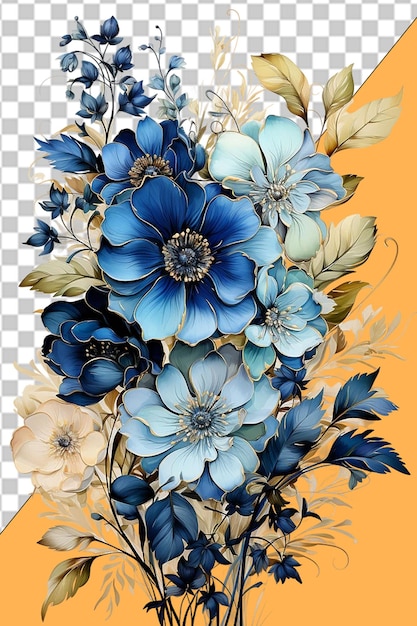 PSD elegant floral designs png