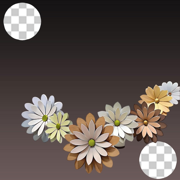 PSD elegant floral designs png