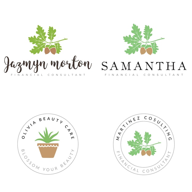 Elegant Floral Logo PSD