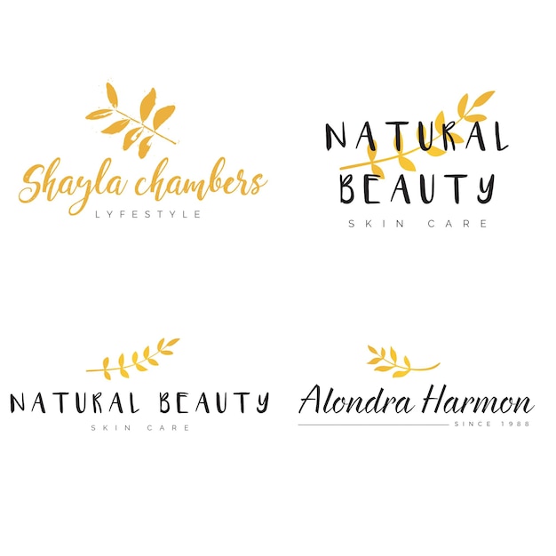 PSD elegant floral logo psd