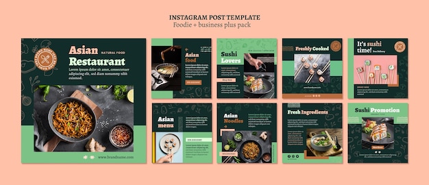 PSD elegant food template design